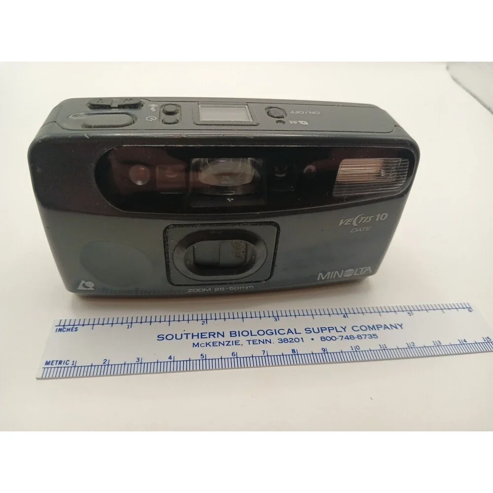 Minolta VeTis 10 Date, 25-50mm, Point & Shoot Camera-Untested Worked Last Use